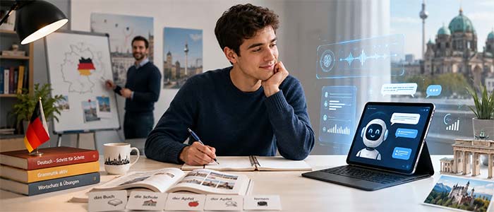 کلاس یا هوش مصنوعی؛ کدام برای یادگیری آلمانی بهتر است؟
