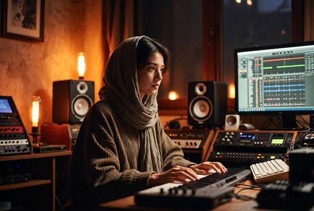 آموزش ساخت آهنگ با هوش مصنوعی فارسی (گوشی تلگرام آنلاین)